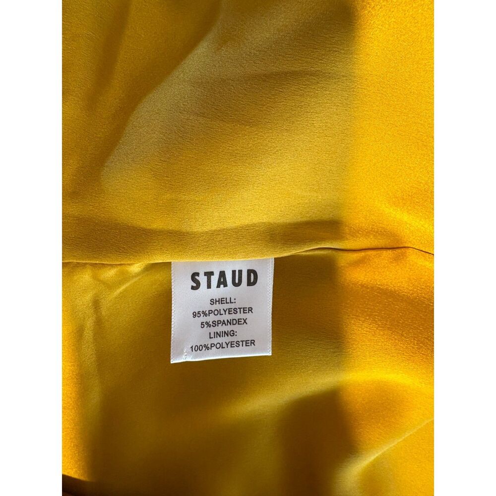Staud Velvet Pantsuit, Size S/6, Butterscotch, Blazer & Wide-Leg Pants - Picture 14 of 14